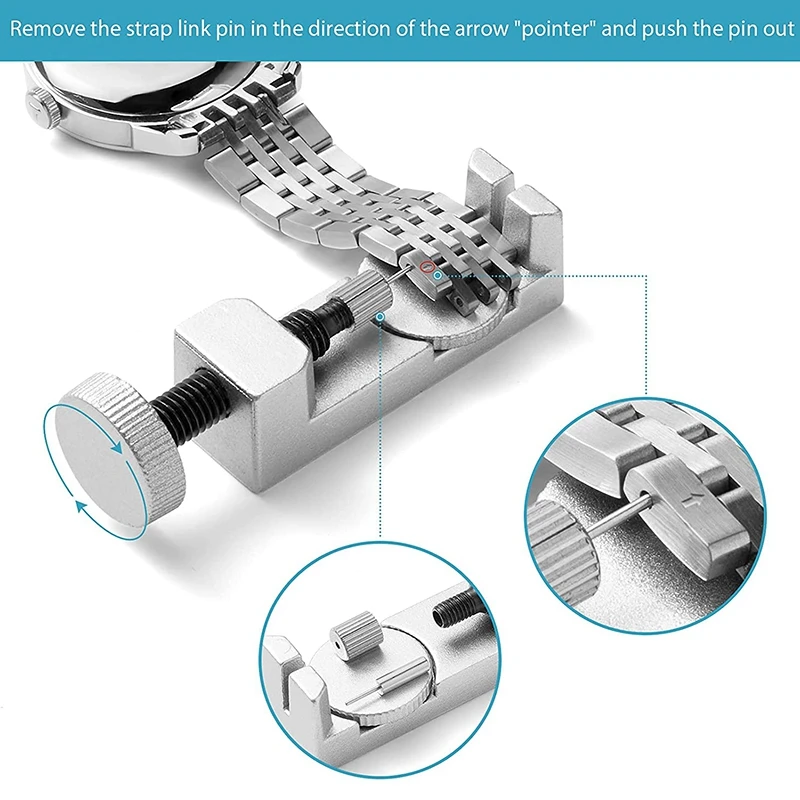 Watch Tool Kit Repair Replacement Tools, Watch Bands Link Remover Spring Bar Tool Kits