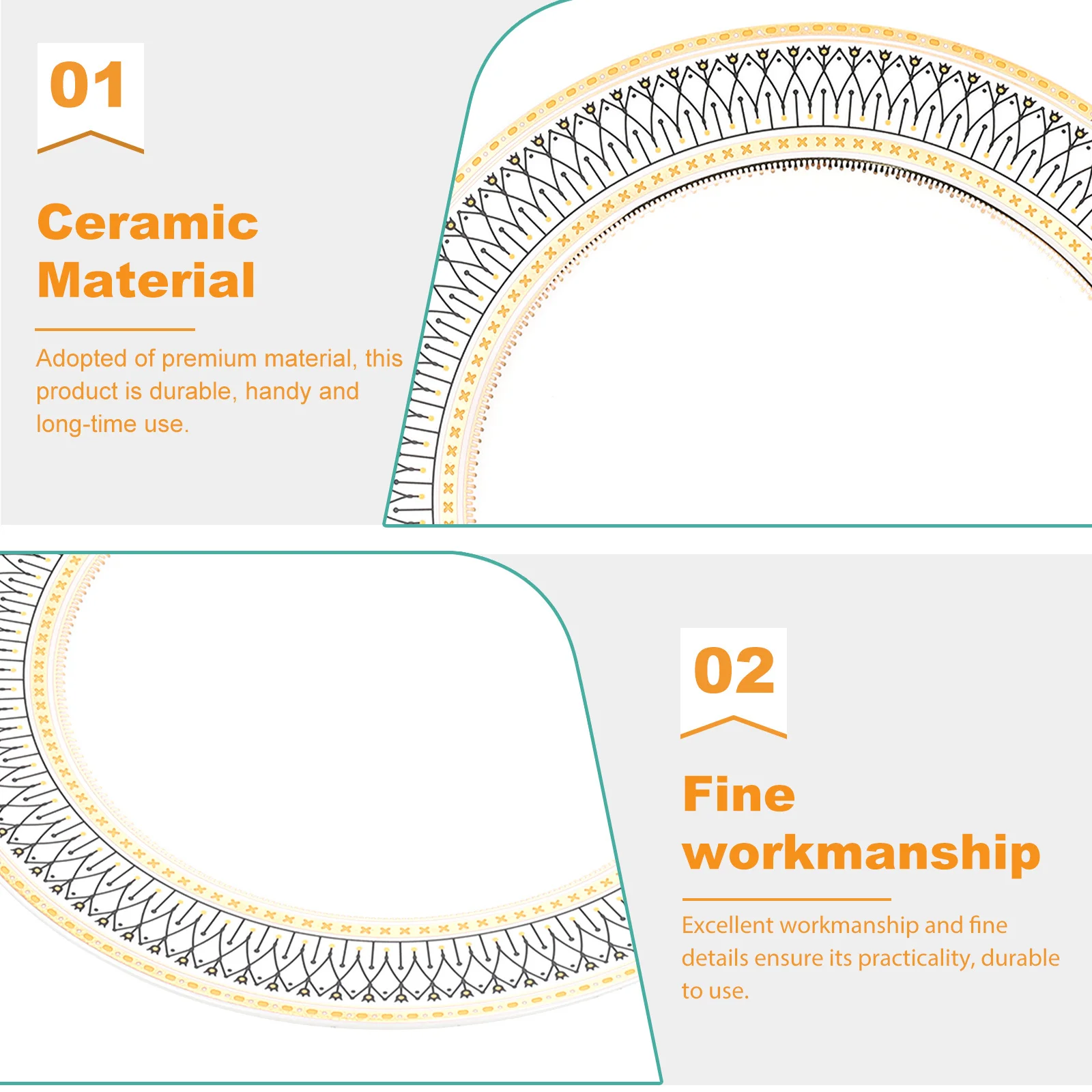 

Многофункциональная тарелка для стейка, керамический поднос для еды в европейском стиле, бытовая сервировочная тарелка для десерта, многофункциональный поднос для еды