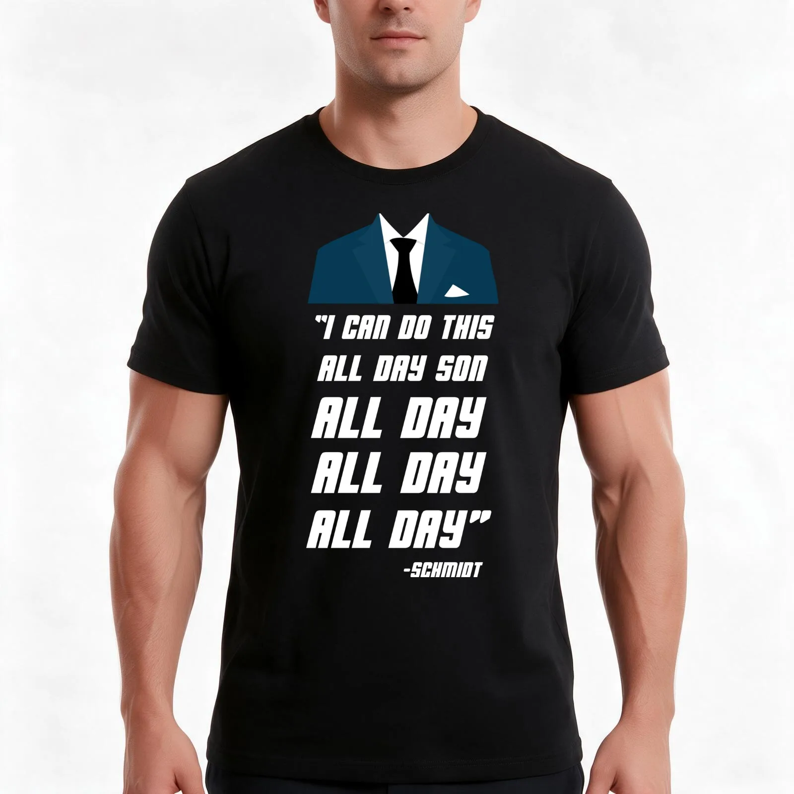 ALL DAY New Girl -Schmidt T-Shirt, Summer Casual Cotton Tee, Oversized Streetwear Tops, Vintage Graphic Print, Unisex Men Women