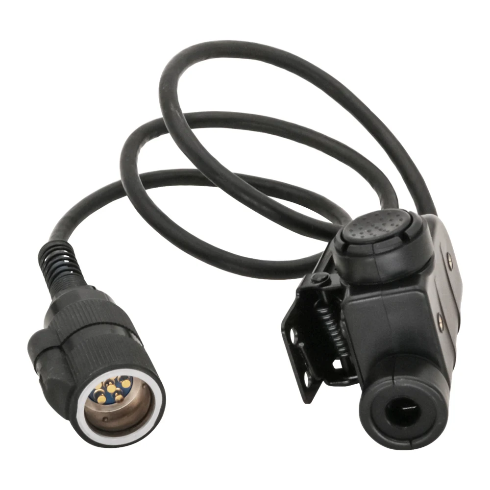 tac-sky-6-pin-black-head-silynx-ptt-adapter-compatible-with-comtac-sordin-headset-for-an-prc-148-152-walkie-talkie-dummy