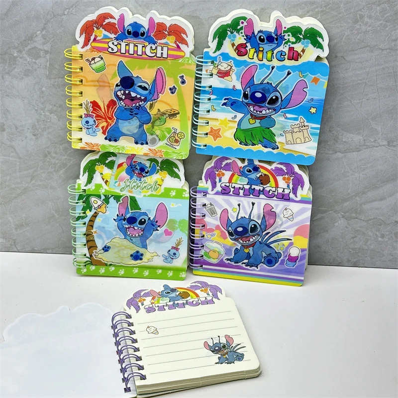 12pcs/lot Kawaii Disney Stitch Memo Pad Sticky Note Cute Notebook Stationery Label Notepad Post Office School Supplies