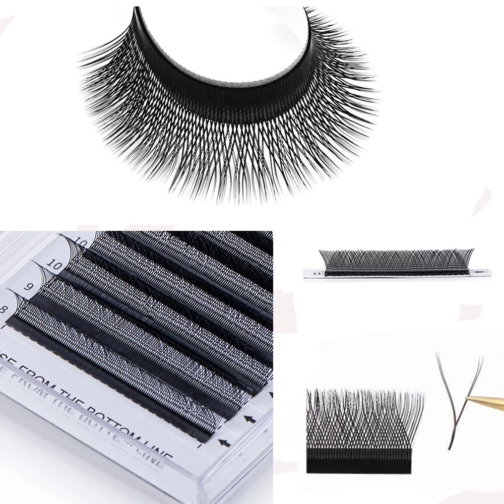 DOMSOTH  0.05/07D YY shaped upgrade Handmade high-end eyelash extensions Natural soft fan Fake eyelashes lashes