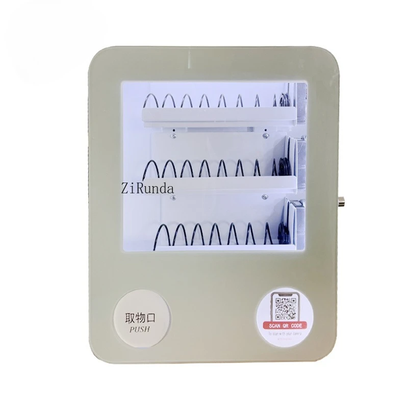 White QR code payment A compliance metal glass vending machine, spiral sanitary napkins, condoms, paper towels