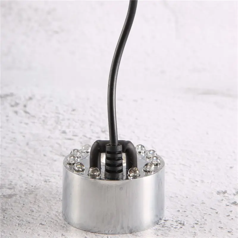 A99U Mini Mist Maker, 12 LED Mister Fogger Water Fountain Pond Fog Machine Atomizer Air Humidifier for Halloween, Christmas