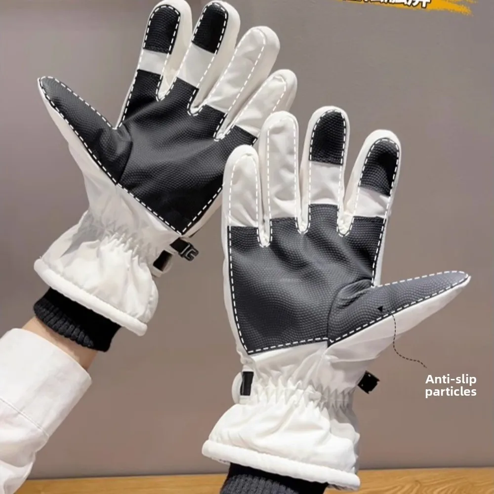 

New Winter Warm Touchscreen Ski Gloves Windproof Non-slip Outdoor Fleece-lined Mittens Snow Snowboard Thicken Cycling Gloves