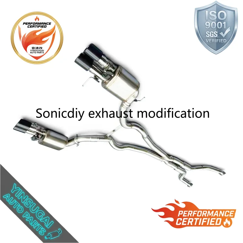 Sonicdiy Stainless Manifold Muffler for Lexus RX350 2015-2019 Exhaust System Upgrade with Heat Shield and Collector