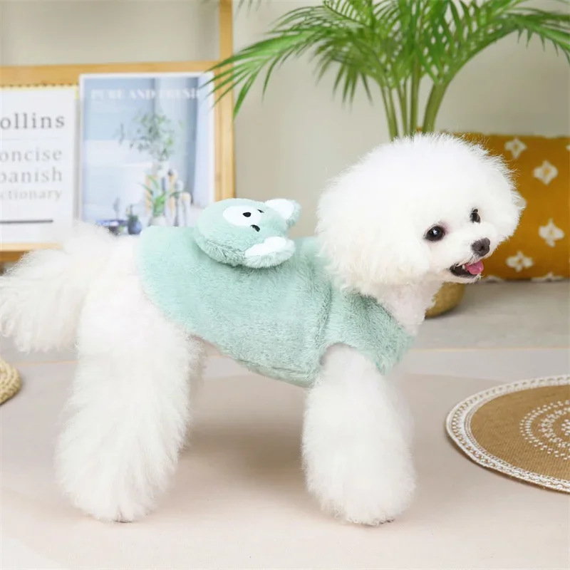 Ropa bonita y cálida para mascotas, ropa de invierno para perros, abrigo, chaleco, chaqueta, ropa para cachorros, disfraz de perro Schnauzer, caniche Pomerania, Bichon