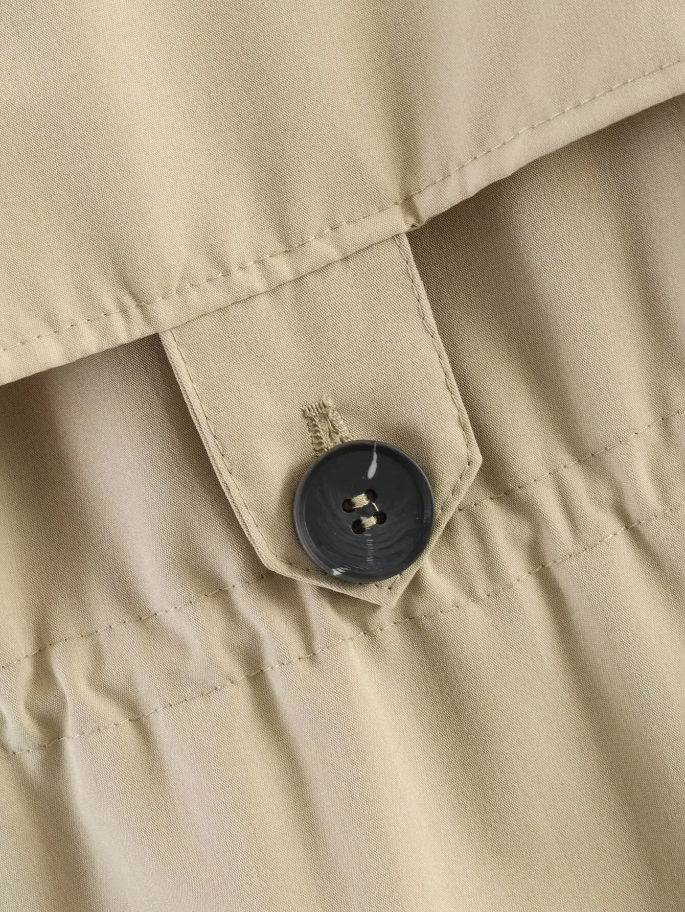 Neue Damen-Trenchjacke mit Reverskragen, kurzer Schnitt, Freizeitjacke mit Kordelzug in der Taille, Knopfverschluss vorne, 2026 neue High-Street-Modejacke – Detail 9