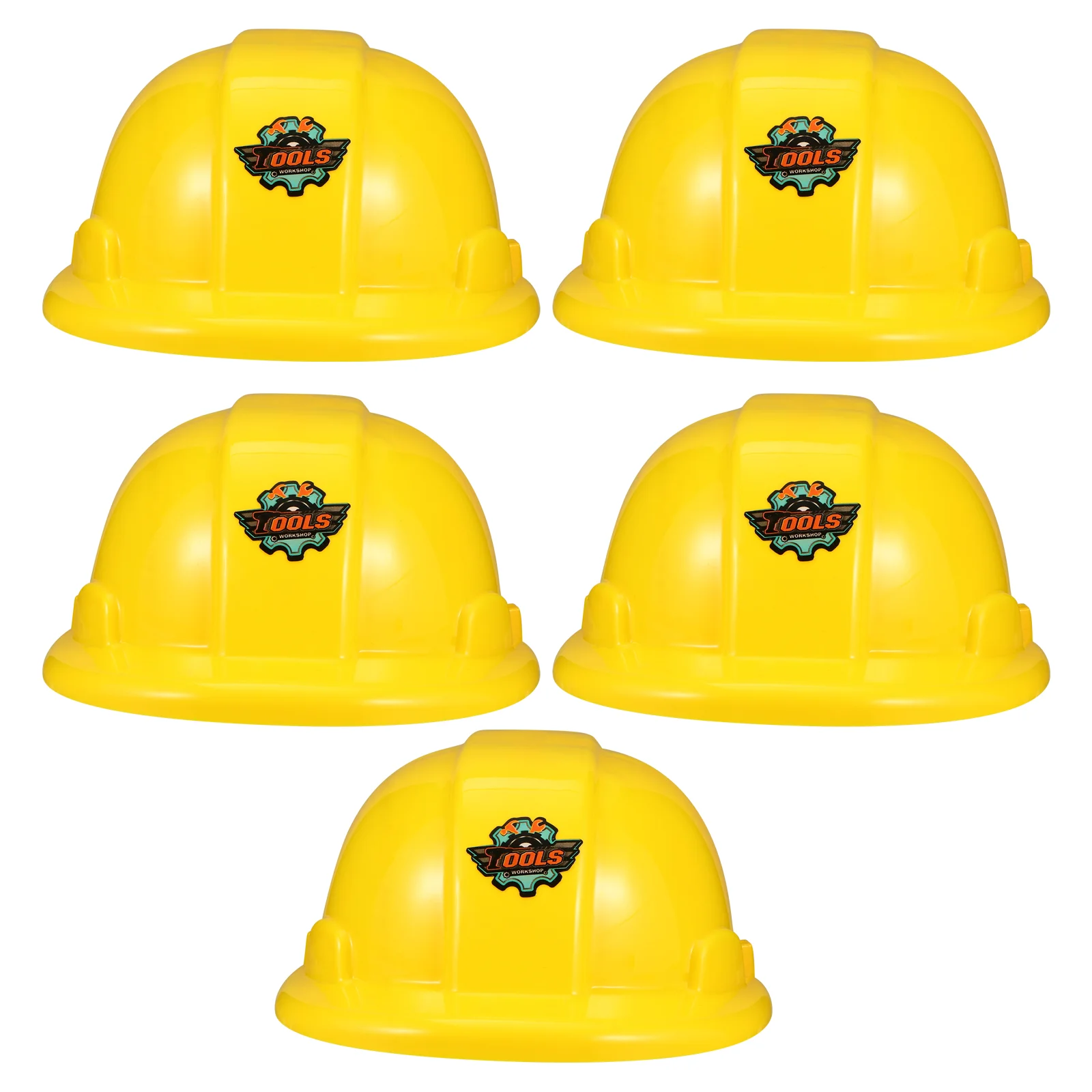 5 Pcs Toy Engineering Hat Kids Construction Hard Hats Worker Caps Equipment Party Plastic for Travel