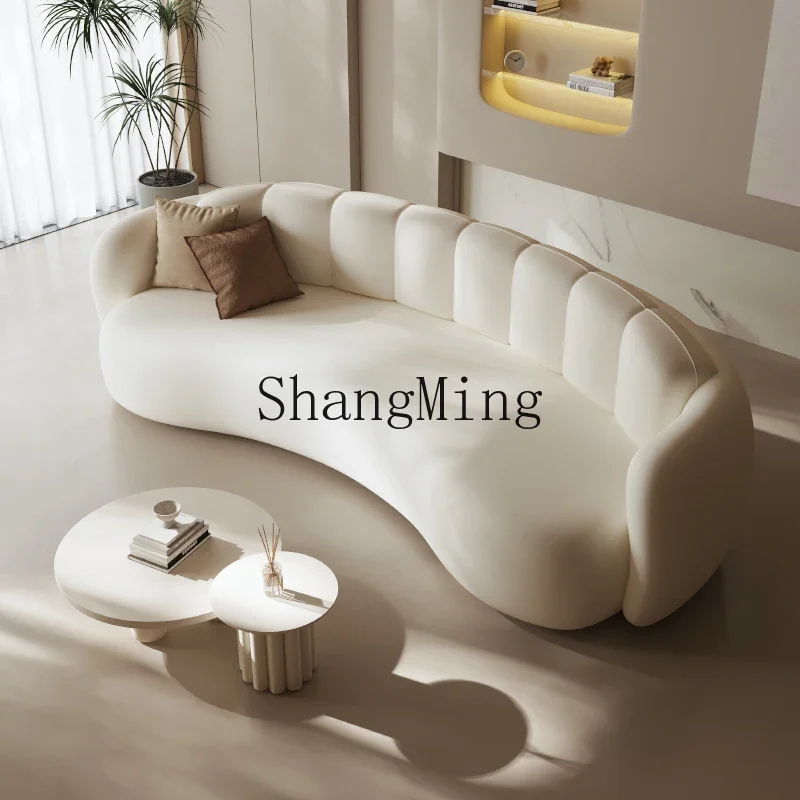 XMH curved sofa small apartment cream wind B & B beauty salon clothing store rest area hotel reception sofa