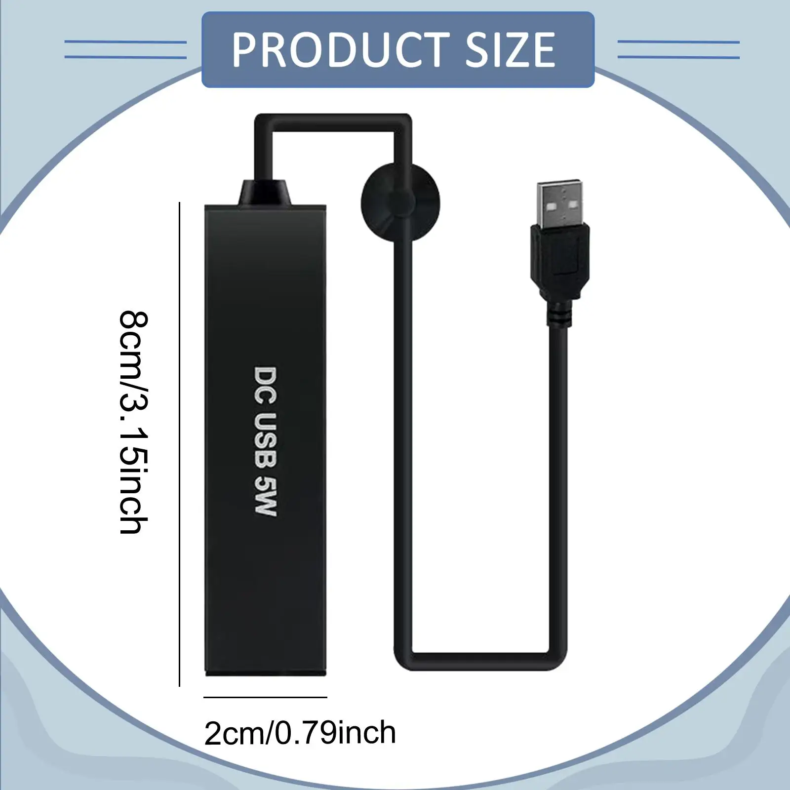 Mini Aquarium Heater USB Plug High Efficiency Temperature Controller Accessory for Betta and Nano Fish Tanks