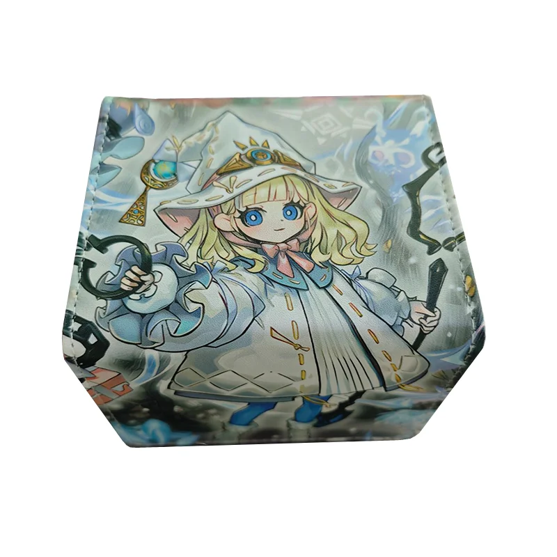 Anime Game Yu Gi Oh OCG TCG Card Box Leather Storage Box PU Material Asteria Risette of The White Woods Collection Gift Toys