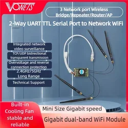 VONETS Gigabit Module Bridge Router WiFi to wired TTL level (3.3V) Data transmission interface for dual UART Embedded VM1200