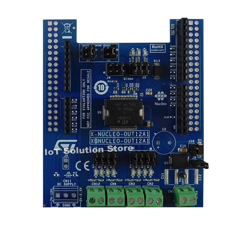 X-NUCLEO-OUT12A1 Industrial digital output expansion board based on ISO808A for STM32 Nucleo
