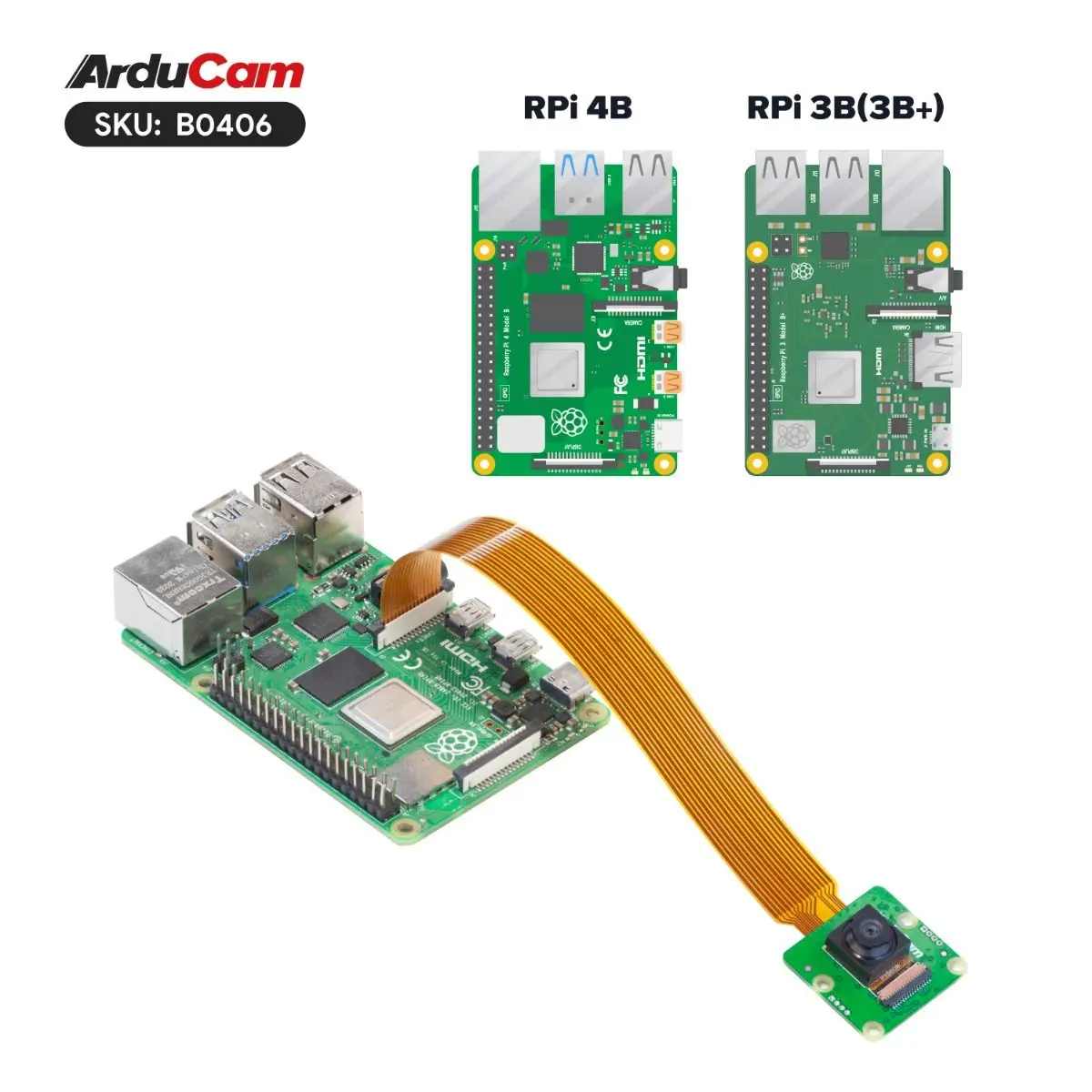 โมดูลกล้อง IMX378 12MP Arducam พร้อมมุมกว้างสำหรับ Raspberry Pi