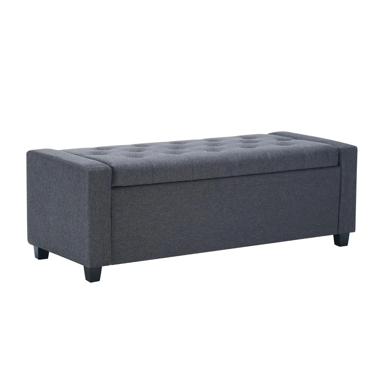 Contemporary Rectangular Storage Ottoman Bench Rustic Gray Footrest Lift Top Living Room 48 Inch, Ultimate, Customized