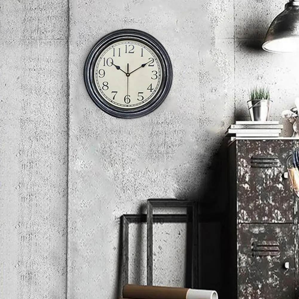 Battery Operated Hanging Clock Vintage Silent Wall Clock Battery Operated Non-ticking Hanging Clock Rustic Retro for Room