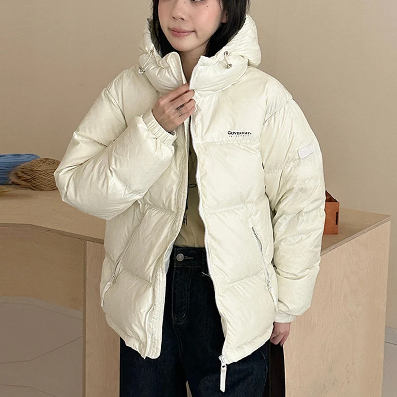 Winter Solid Hooded Down Jacket Women White Duck Down Warm Parker Outwears Female Waterproof Zipper Casual Quilted Jacket Coat