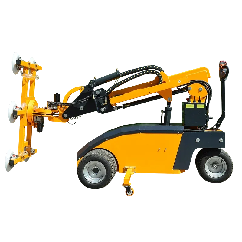 600 800kg Rough Terrain Outdoor Installing Use Glass Vacuum Lifter Glazing Robot Moving Trolley Suction Cup Lifter