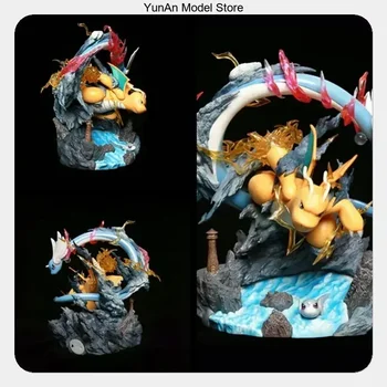 Figurka Anime Dragonite w Wersji Świecącej, 30 cm, Statuetka, Ozdoba na Biurko, Kolekcjonerski Prezent