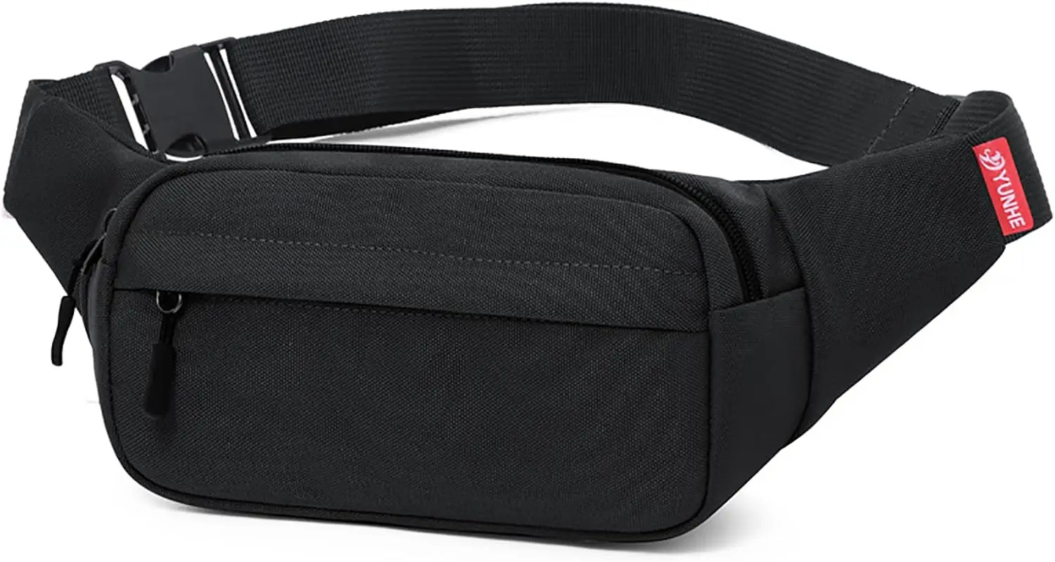 

Small Hip Pack for Men & Women,Crossbody BeltFannyPack Sports HikingWaist Bag Fits AllPhones with 3-Zipper Pockets, Hip Bum Bag.