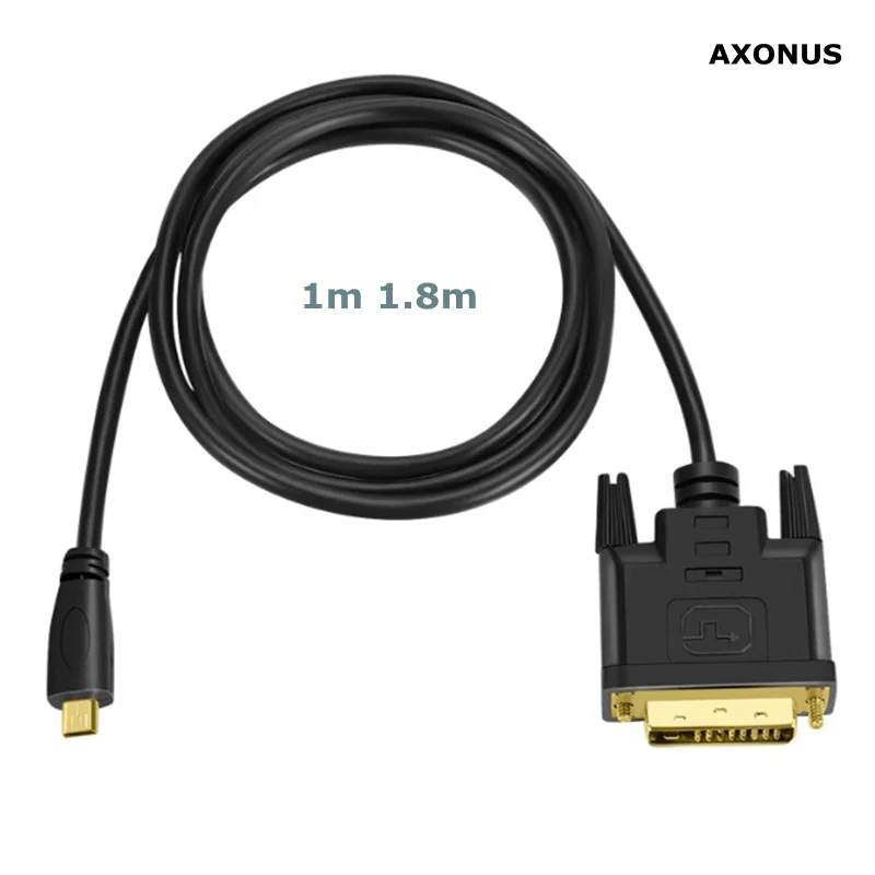 Cable Micro HDMI Compatible con DVI, fuerte resistencia a la abrasión, Cable DVI-D de 24 + 1 pines, para cámara de TV de pantalla plana de PC - imagen 3