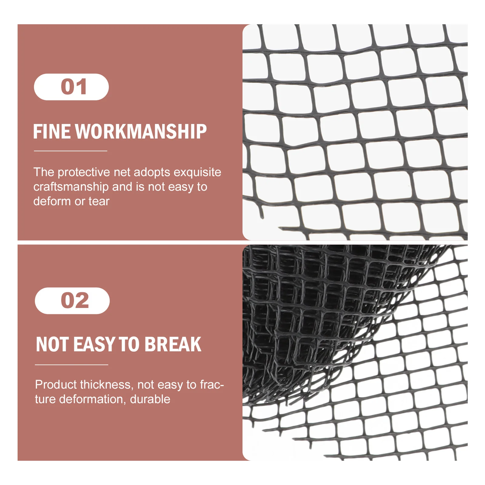 

1Set Plastic Net Protective Mesh Durable Gutter Guard Heat Resistant for Garden Courtyard Anti Falling