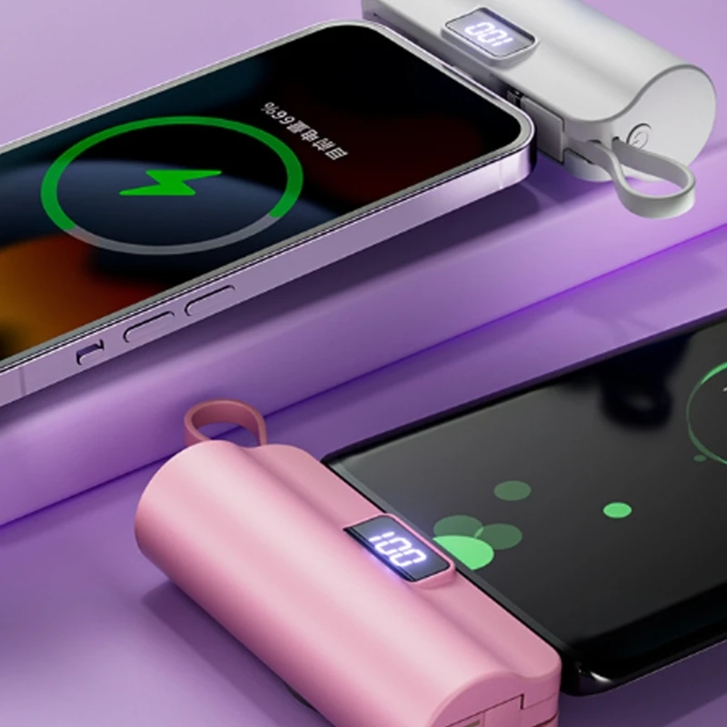 Portable 18650/21700 Battery Mini Power Bank Case DIY Power Bank Shell 5V 2.4-3A Battery Power Shell Not Included Battey