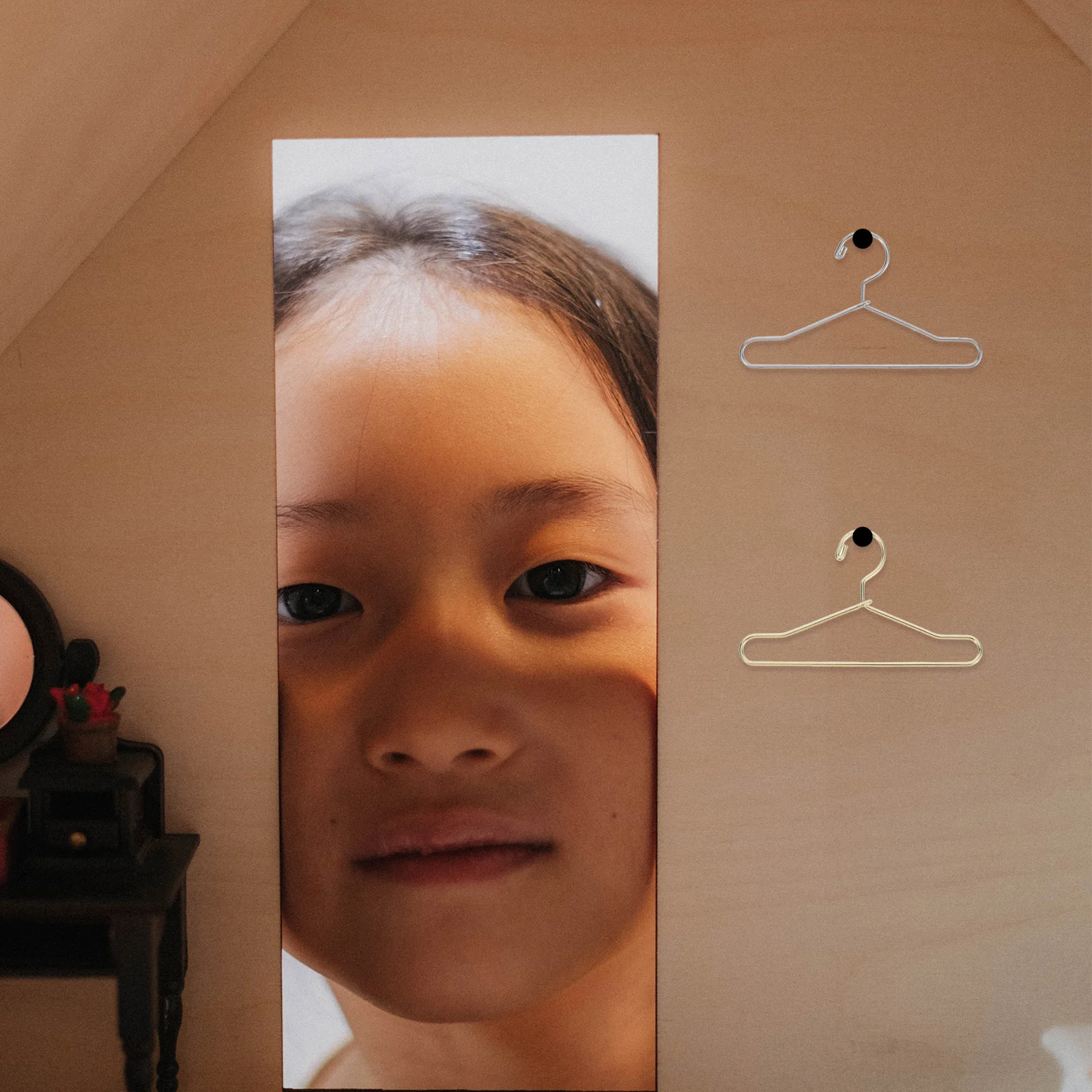 

20 Pcs Mini Hanger Hangers Kids Metal Dress Holders Wardrobe Accessory Stainless Steel Little Child Dollhouse Clothes Rack