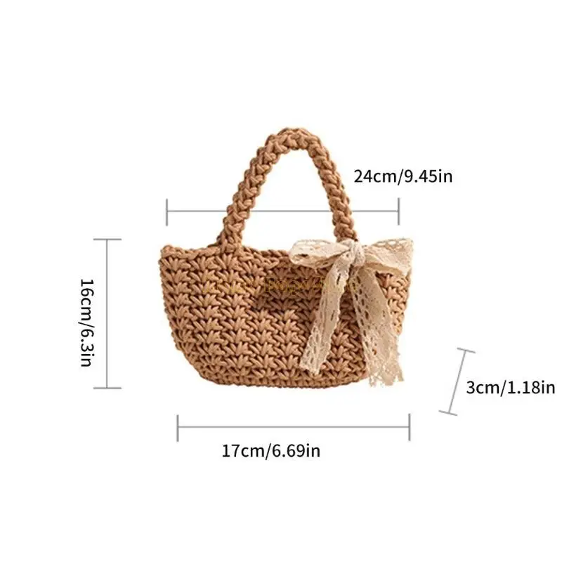 

X90D Womens Handwoven Handbag Clutch Purse Straw Toted Bag Summer Beach Bags for Vacation Holiday Casual Straw Bag Gifts