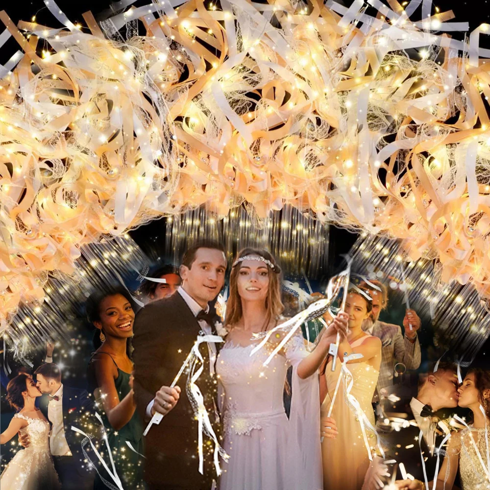 

Набор из 30 светодиодных гирлянд с растяжками (15 розовых + 15 шампанского), для свадьбы, дня рождения, дня святого Валентина, карнавала, концерта, флуоресцентных вечеринок и реквизита для атмосферы