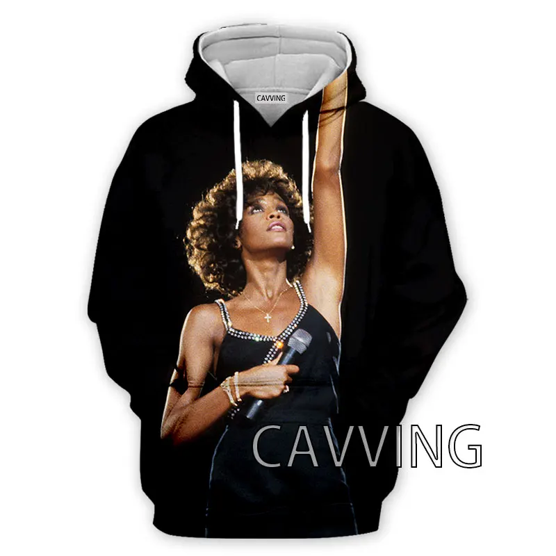 New Fashion  3D Print  Whitney Houston  Hoodies Hooded Sweatshirts Harajuku Hoodie Sweatshirts Tops Clothing  for Women/men