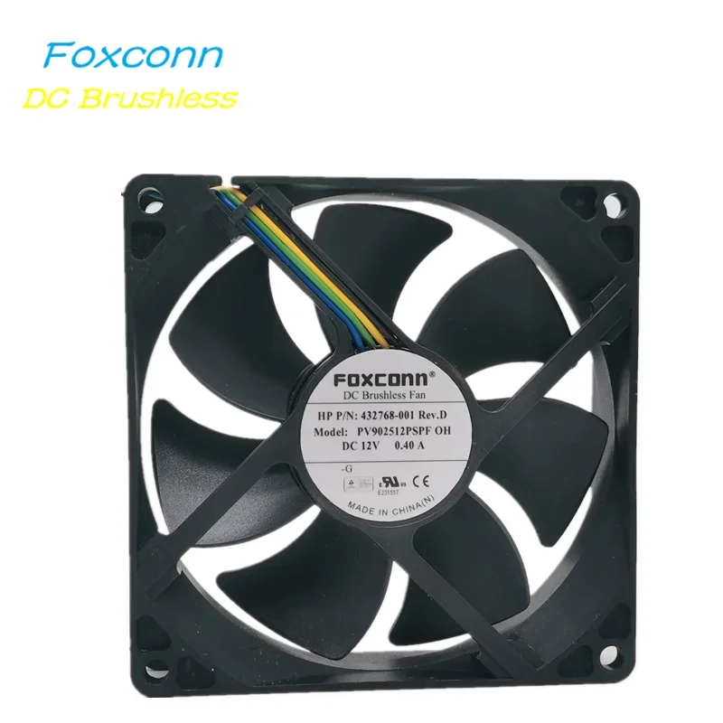 

+New 9cm for Foxconn PV902512PSPF 0E 12V 0.40a 9025 4-wire PWM speed regulating fan2-pack