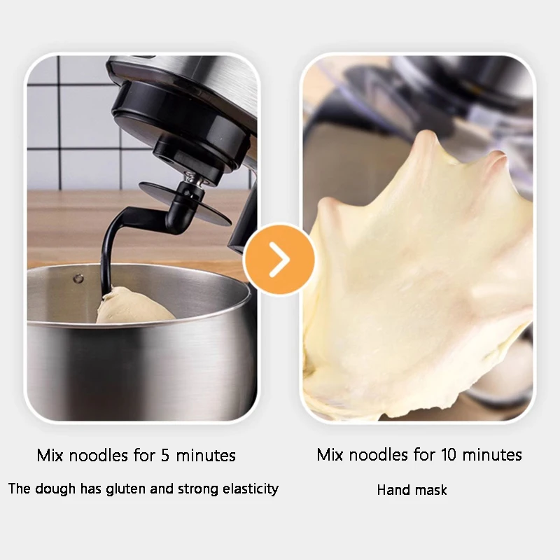 خلاط طعام تجاري سعة 7.3Qt بقدرة 450 وات ماكينة عجان دوارة مزدوجة معدات خبز لمطعم بيتزا