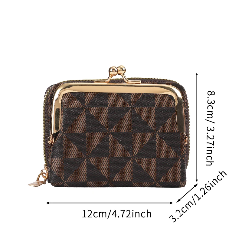Cross border European and American women's wallet new printed women's short clip zero wallet 30% off versatile women's student w image 6
