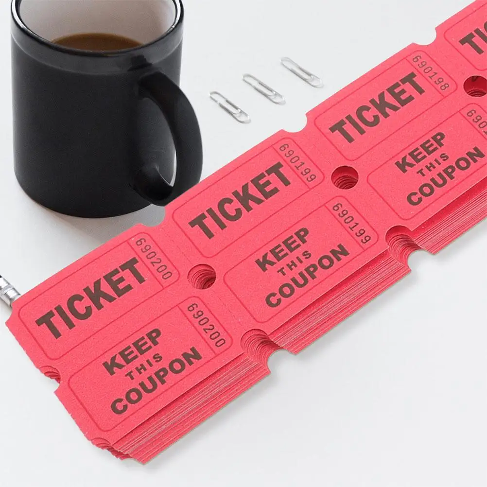 

200 Pcs Raffle Ticket Event Labels Automatic Tickets for Classroom Entrance Paper Party