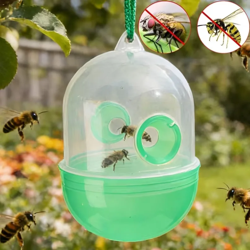 

5/1PCS Reusable Fly Wasp Insect Traps Hanging Plastic Hornet Catcher Fly Killer Garden Orchard Insect Trap Pest Control Products