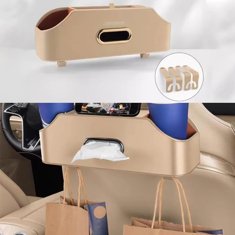 

Автомобильный многофункциональный контейнер для хранения салфеток, подстаканник, подходит для JETOUR Traveler T2 2023-2024, задний контейнер для хранения, детали для салона автомобиля