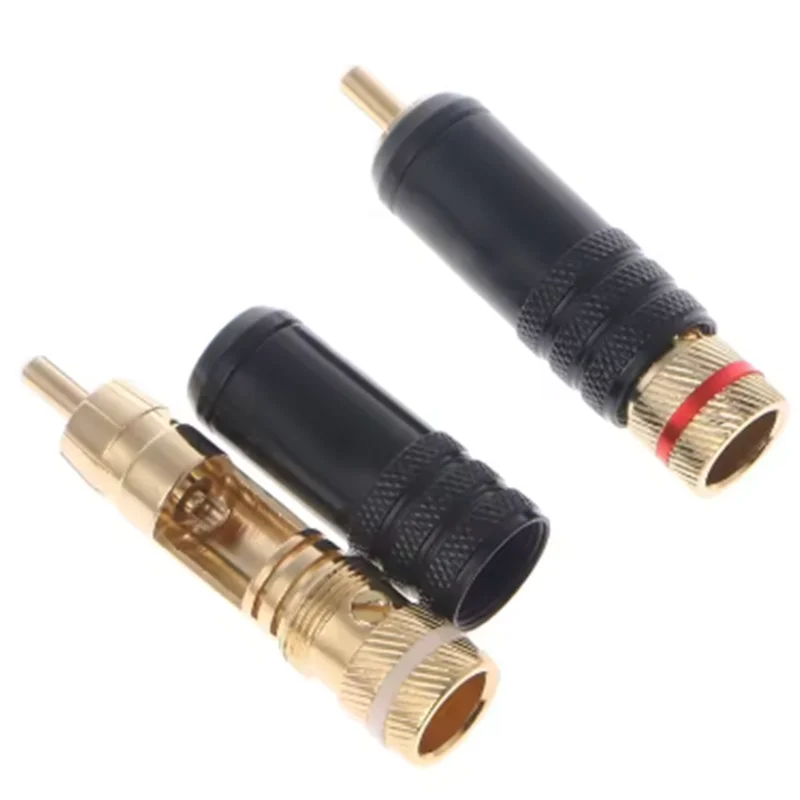 WBT-0144 Vergoldeter RCA-Stecker mit Sperre zum Löten oder Video-Stecker