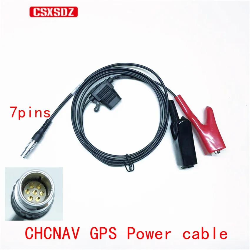 CHCNAV GPS 12V car battery Power Cable A00910 for i50 i70 i73 i80 i90 X10 X9 X5 X7 X12 T1 T3 T5 M1 M3 7pins to alligator clips