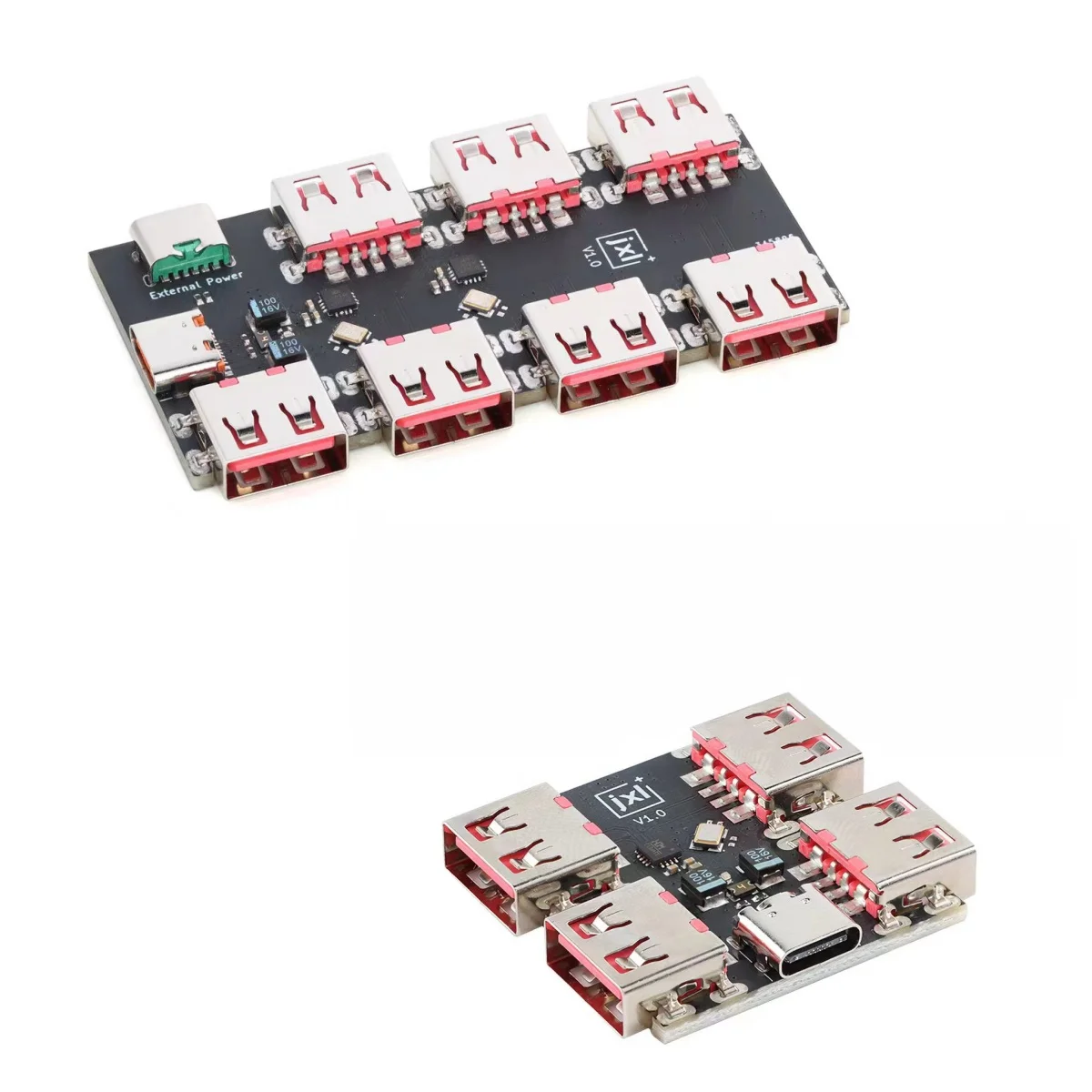 1/10Pc USBHUB USB2.0 7 4-port Controller Expansion Module USB 2.0 to 4 Channel Way Splitter USB-HUB Type-C Extender Board 40MB/S