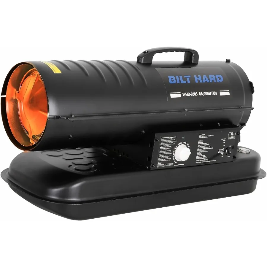 

Портативный керосиновый дизельный обогреватель 85000 БТЕ с регулируемым термостатом, торпедный обогреватель принудительного воздуха черного цвета для работы на открытом воздухе в гараже