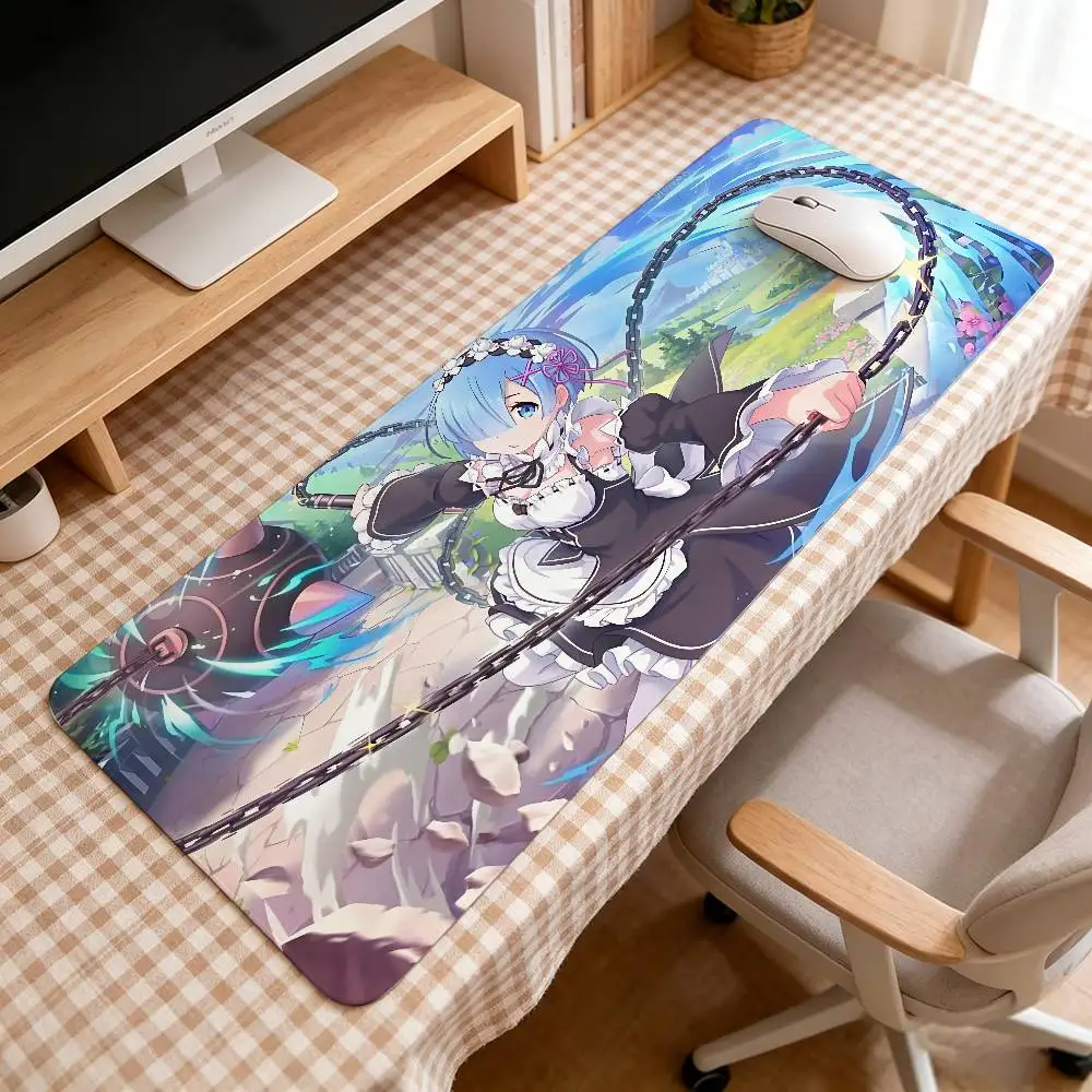 Anime R-ReZero R-Rem Mouse Pad Computer Mat Deskpad Laptop Keyboard Mat Office Large Landscape Mousepad
