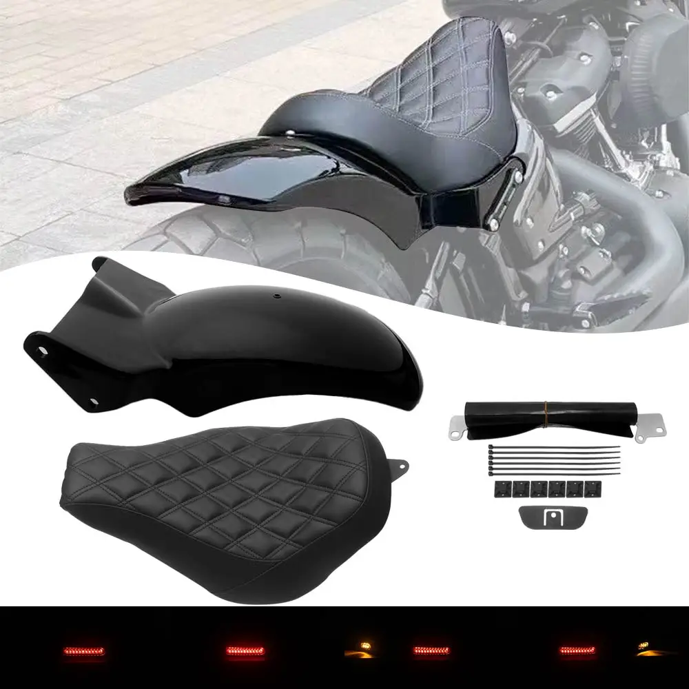 

Комплект из 1 заднего крыла-брызговика и сидений для водителя для мотоциклов Harley Softail Street Fat Bob Low Rider Slim Sports Glide