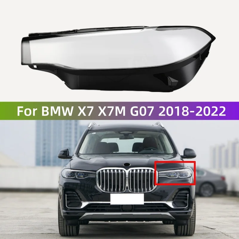 

For BMW X7 X7M G07 2018 2019 2020 2021 2022 Car Accessories Headlight Lens Cover Head Lamp Lampshade Auto Light Shell