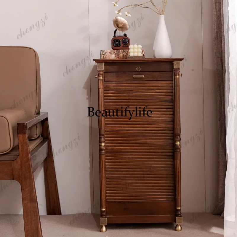 R Dental cabinet retro American living room bedroom locker short Wenwan tea storage cabinet
