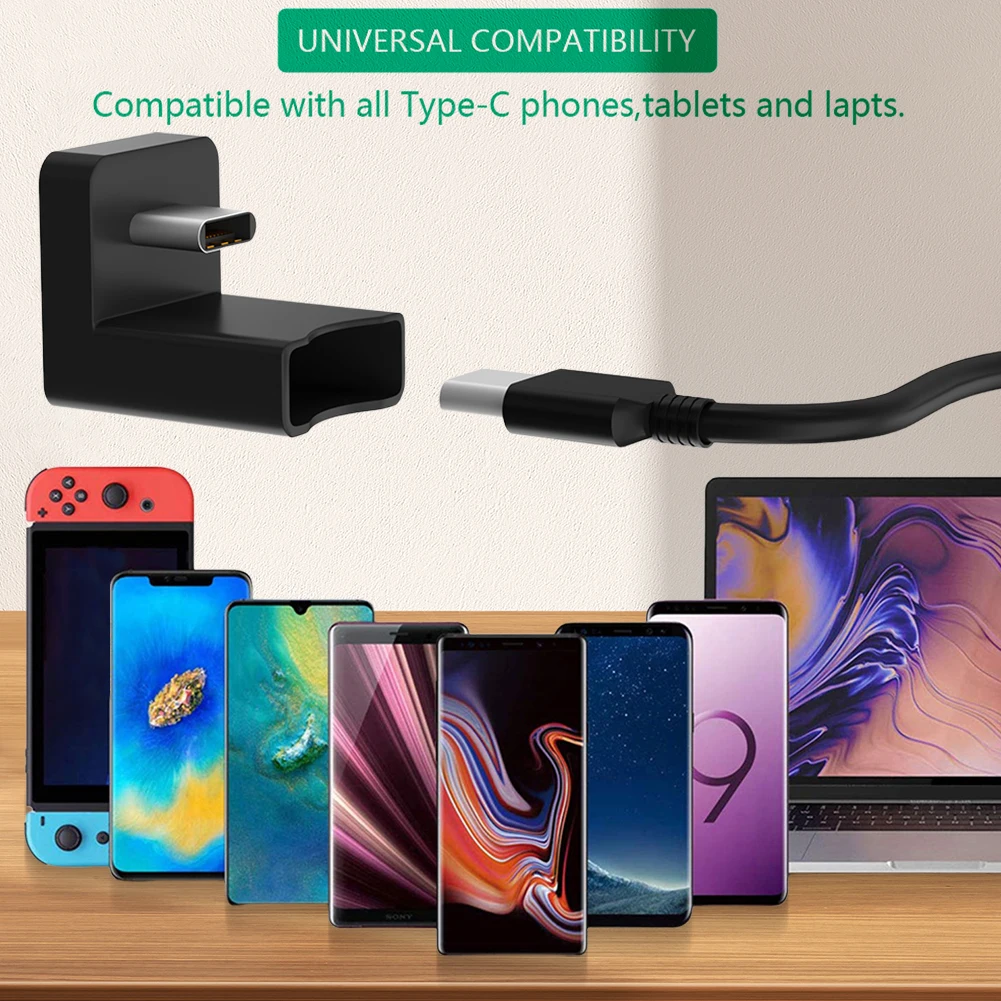 USB C 90 Graden Adapter USB 3.1 Type C Man-vrouw Converter 10 Gbps USB-C Jack Uitbreidingsadapter voor Schakelaar Notebook Tablet