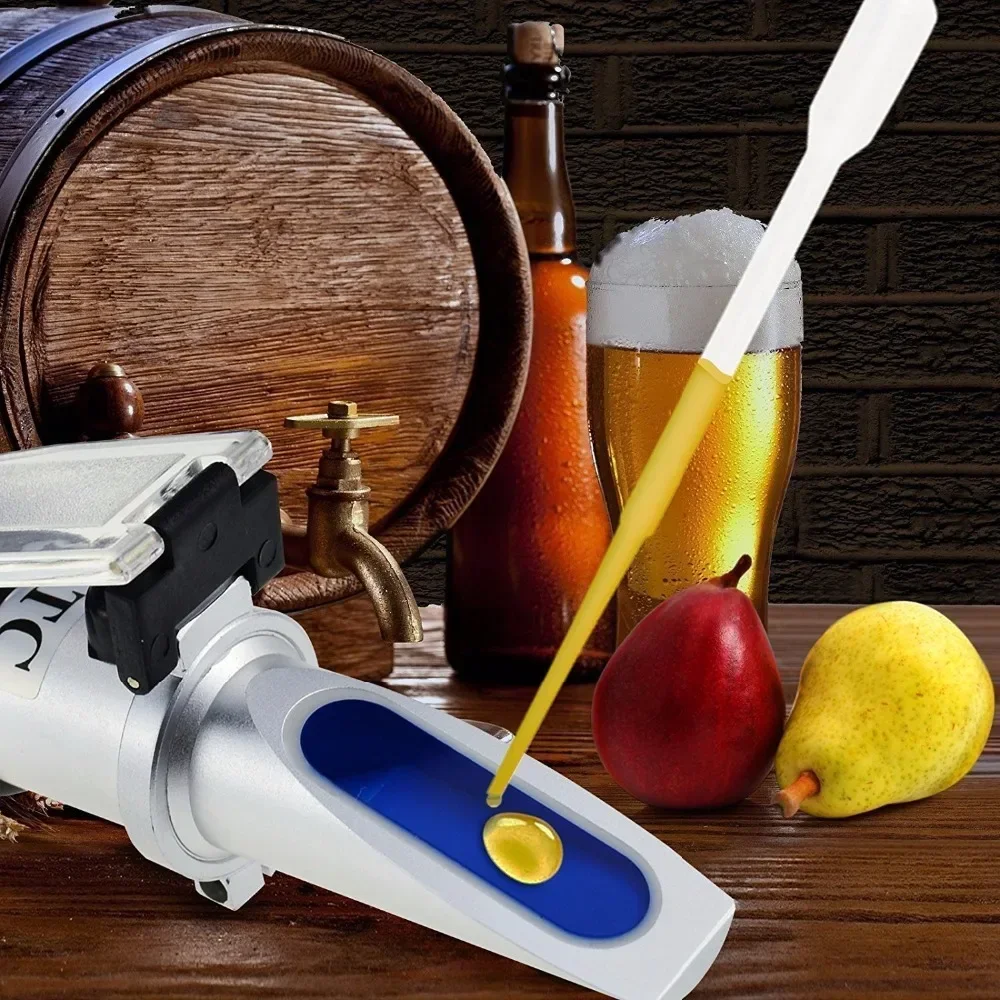 Refractometer beer Wort wine Brix refractometer ATC SG 1.000-1.120 and Brix 0-32%, refractometer sugar Wine Beer fruit