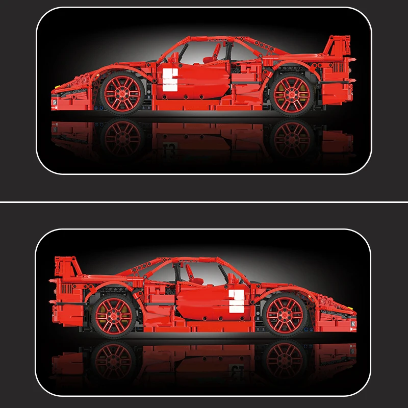 ชุดตัวต่อรถแข่งดริฟท์อัตโนมัติ F40 2688 ชิ้น ชุดตัวต่อรถสปอร์ตซูเปอร์คาร์สีแดงความเร็วสูง ของเล่นสำหรับเด็กผู้ชายและผู้ใหญ่