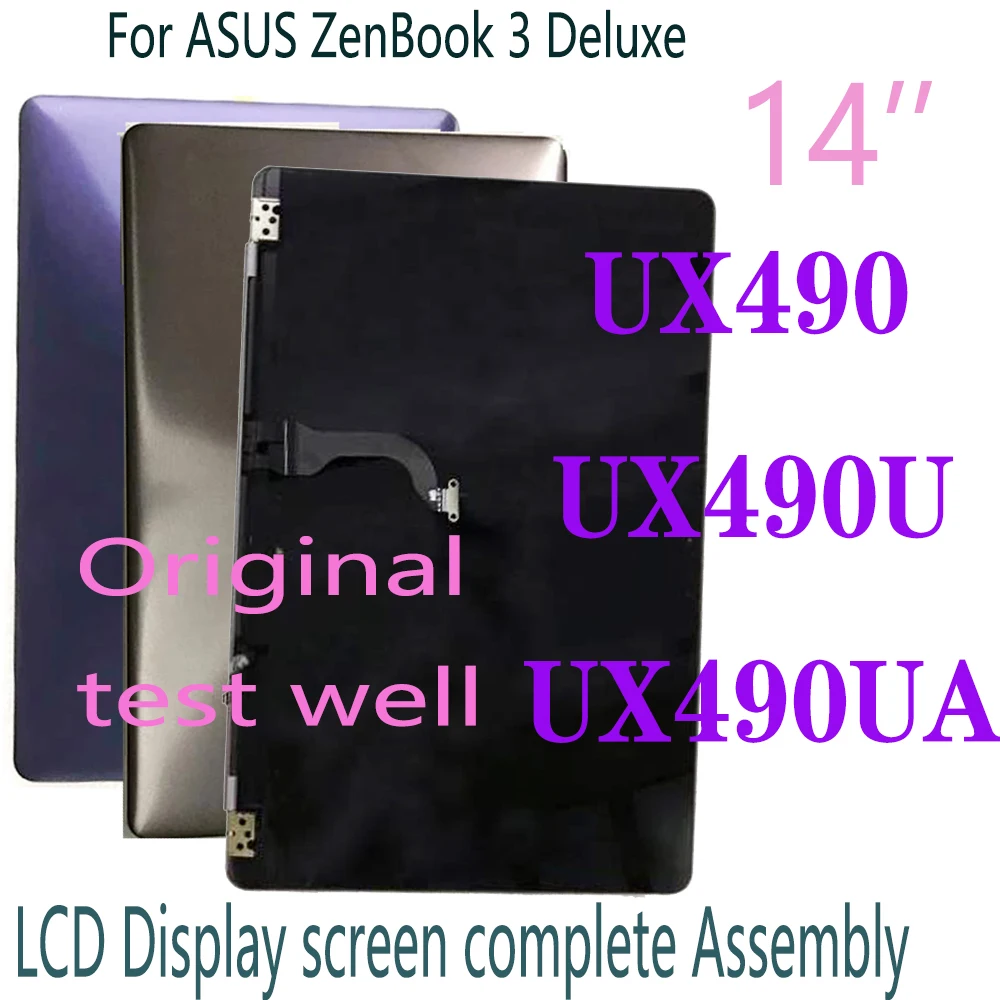 

Original 14’’ FHD Replacement For Asus ZenBook 3 Deluxe UX3490U UX490 UX490UA LCD Display Glass Panel Screen Complete Assembly